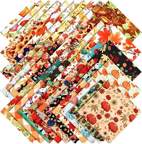 Miniatura 7 de Ganeen 100 piezas de tela de algodón de Navidad de 10 x 10 pulgadas, paquetes de tela para acolchar de Navidad, Papá Noel, muñeco de nieve, desechos