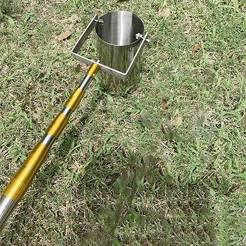 Telescopic Water Sampler Dipper, 1.5 M 2 3 4 5 6 Meter Long Adjustable Stainless Steel Liquid Sampling Pole with 180 Beaker Pendulum for Pipeline Sewage/River Surveys500ml,0.86-2m/2.8-6.6ft