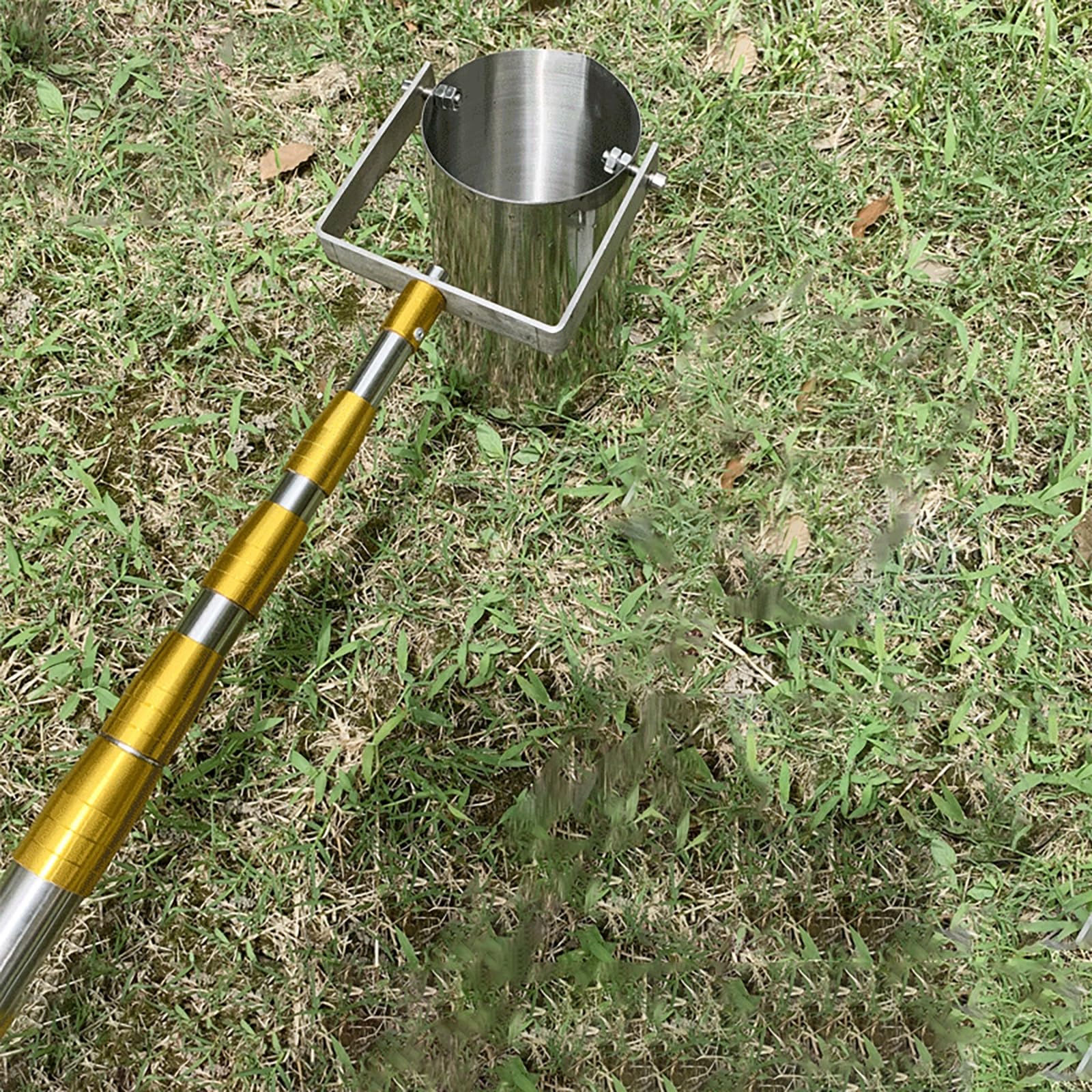 Telescopic Water Sampler Dipper, 1.5 M 2 3 4 5 6 Meter Long Adjustable Stainless Steel Liquid Sampling Pole with 180° Beaker Pendulum for Pipeline Sewage/River Surveys(1000ml,0.86-2m/2.8-6.6ft)