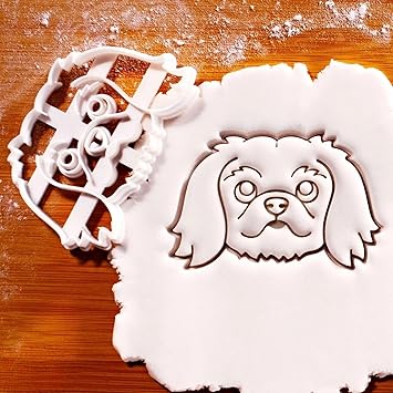 EROTNGO Pekingese Dog Face Cookie Cutter - Ideal for Dog Lovers, Pekingese-Themed Treats, Canine Baking, and Unique Dog Birthday Gifts (Only Face)