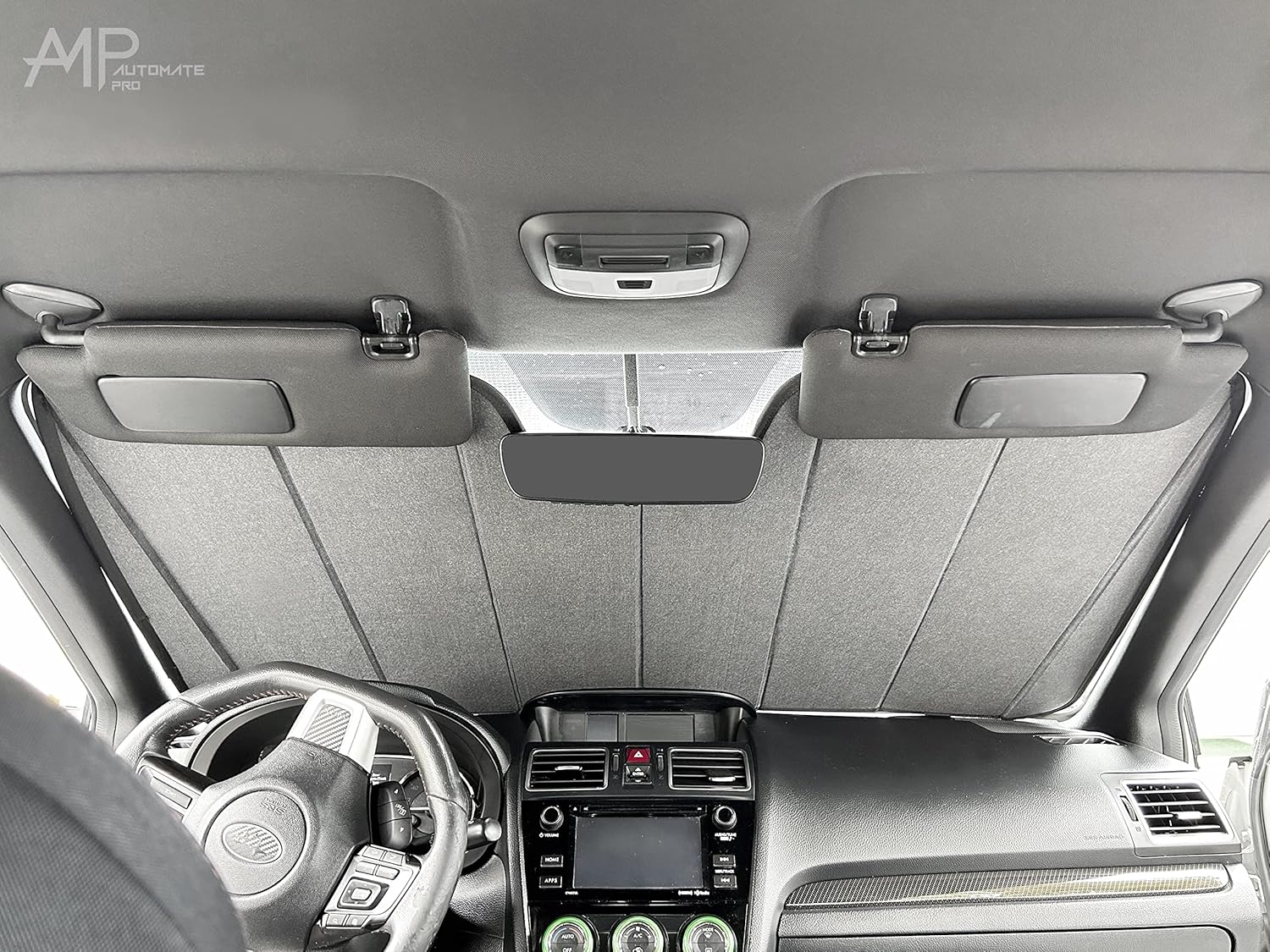 Custom Fit Windshield Foldable Sunshade for 2015 2016 2017 2018 2019 2020 2021 Subaru Impreza WRX Sedan, Compact Sun Shade Block UV Rays Visor Protector Folding Dual-Purpose