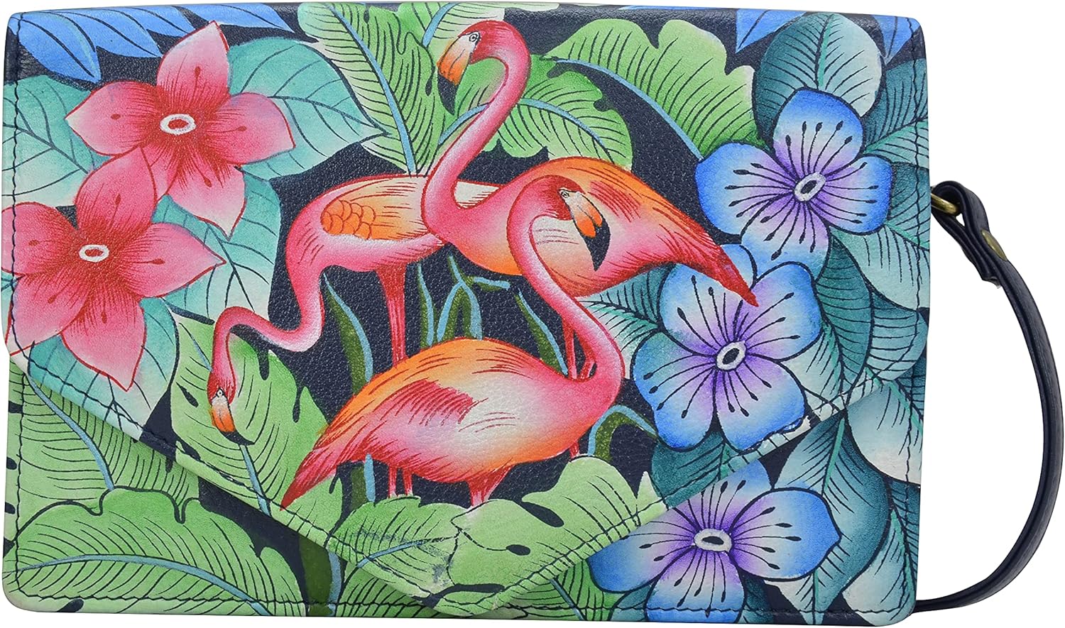 Anna by Anuschka Hand Painted Women’s Genuine Leather 3 in 1 Convertible Crossbody/Clutch/Belt bag