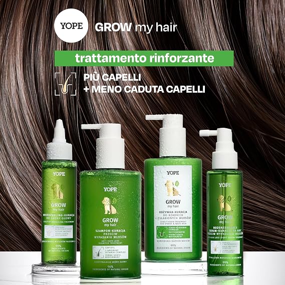 YOPE SHAMPOO ANTI HAIR LOSS |CAPIXYL SUPPORTS HAIR GROWTH |B - COMPLEX FORMULA STIMULATES MICROCIRCULATION| AVOCADO, SUNFLOWER, FLAX OILS NOURISHES | 96% INGREDIENTS OF NATURAL ORIGIN | 300ml