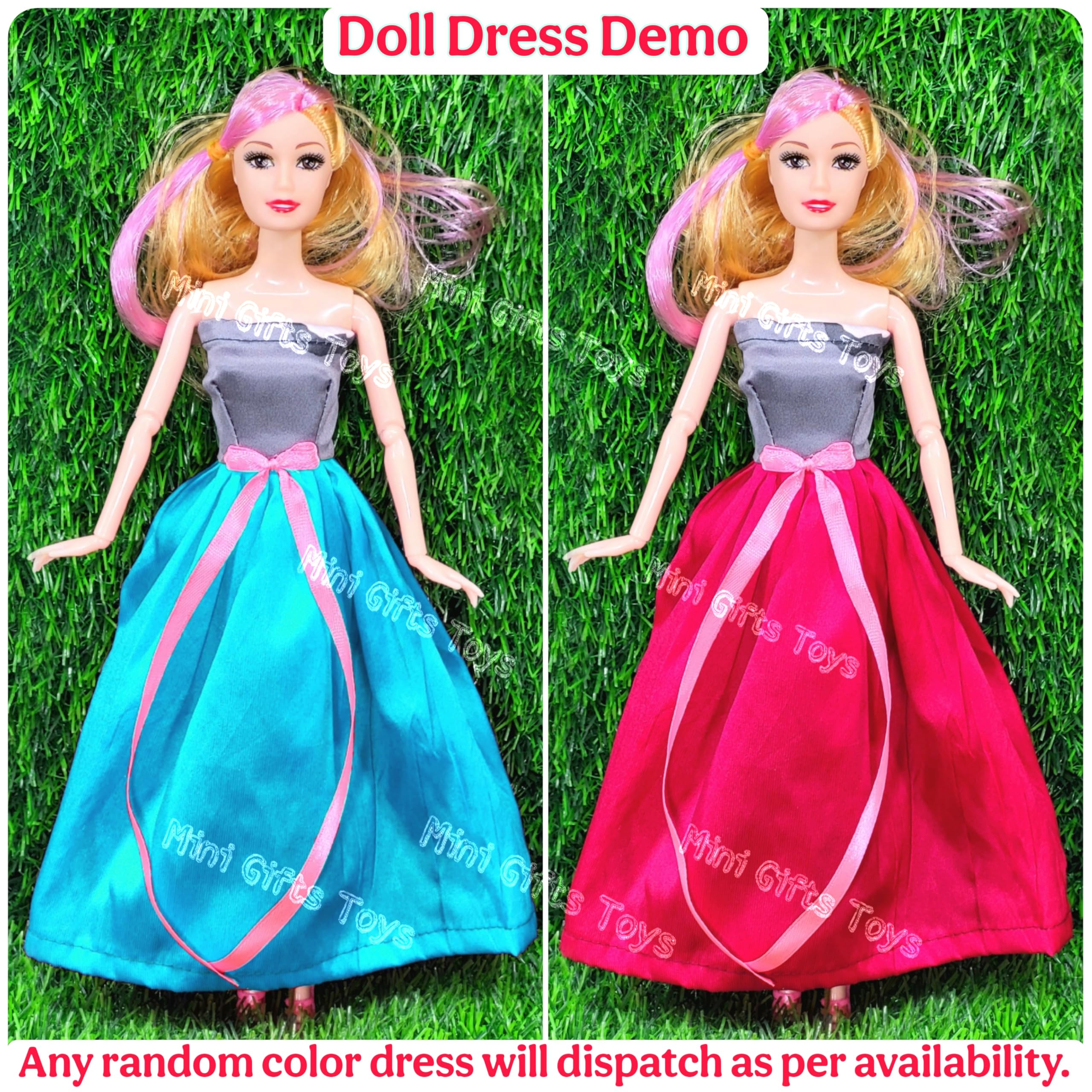 Mini Gifts - 9 Pcs Wedding Gown Doll Dress Set, Princess Bridal Dresses, Handmade Clothes for 28-30CM Dolls (9 Pcs) - Image 3 thumbnail