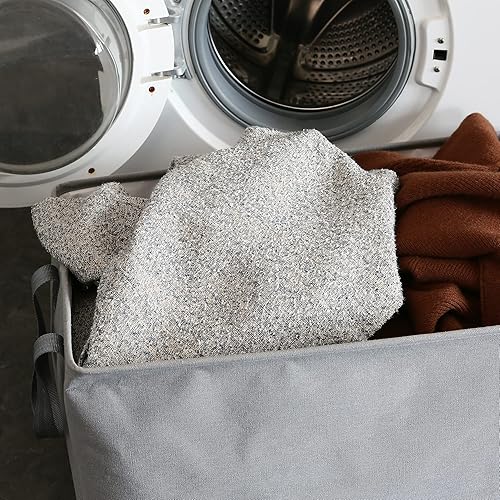 Miniatura 3 de Hinwo Contenedores de almacenamiento XXL de 102 L, paquete de 4 organizadores y almacenamiento de ropa plegables con asas, contenedores para ropa,