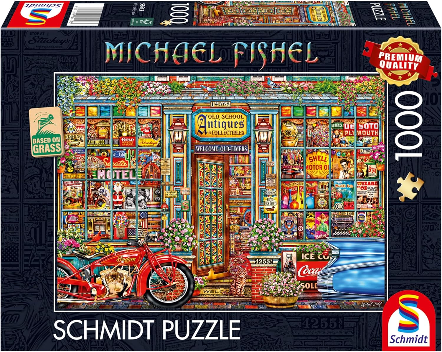 Schmidt Spiele 58613 Treasures of the Past Michael Fishel 1000-Piece Grass Cardboard Puzzle
