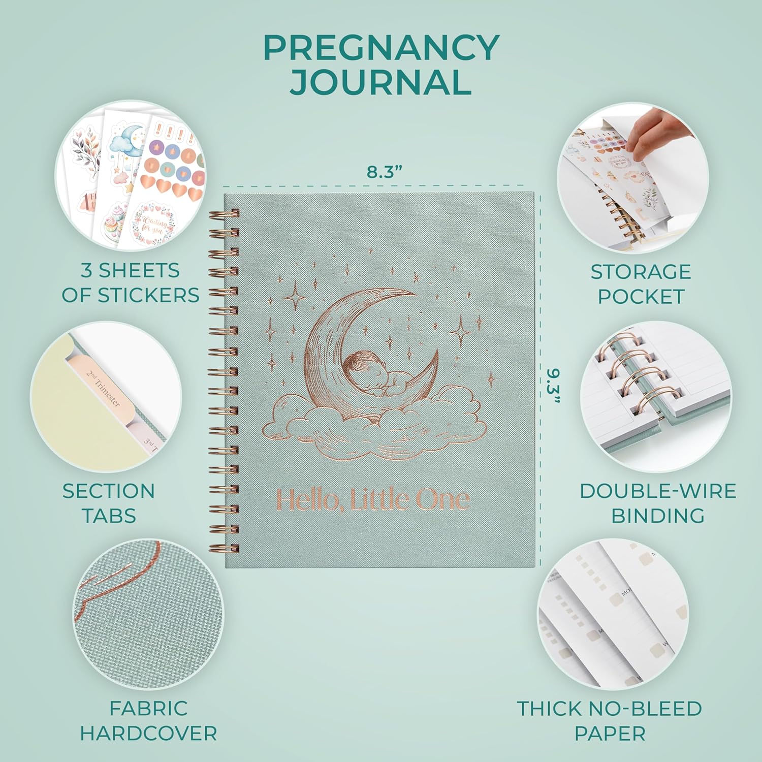 Skyline Pregnancy Planner JournalPregnancy Log Book Keepsa