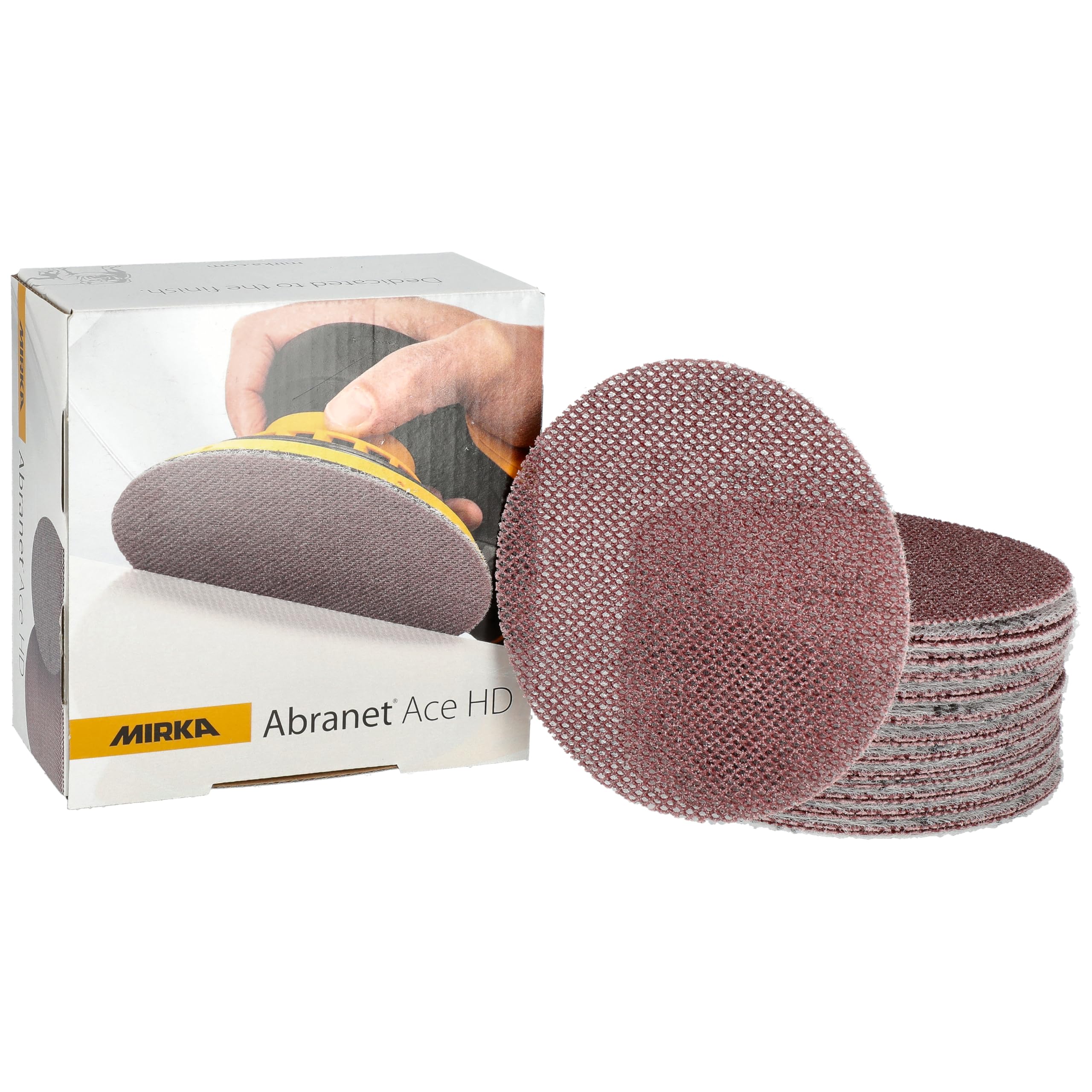 Mirka AH24102560 tarcze szlifierskie do Abranet Ace HD 150 mm, ziarnistość 60, brązowe, 150 mm, 25 sztuk