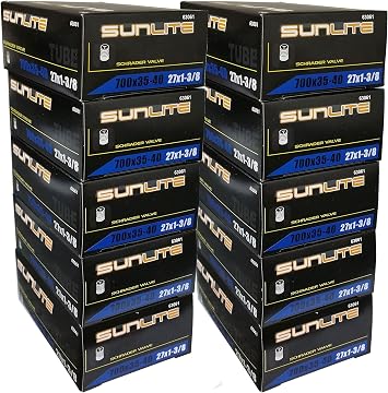 Bicycle Inner Tube, 700 x 35-40 27 x 1-3/8 Schrader Valve 32mm, Sunlite