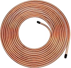 MuHize 3/16 Rear Brake Line - Upgraded 25Ft Copper-Coated Steel Brake Line Kit for Car Truck Trailer RV, Hydraulic Braking System Corrosion Resistant