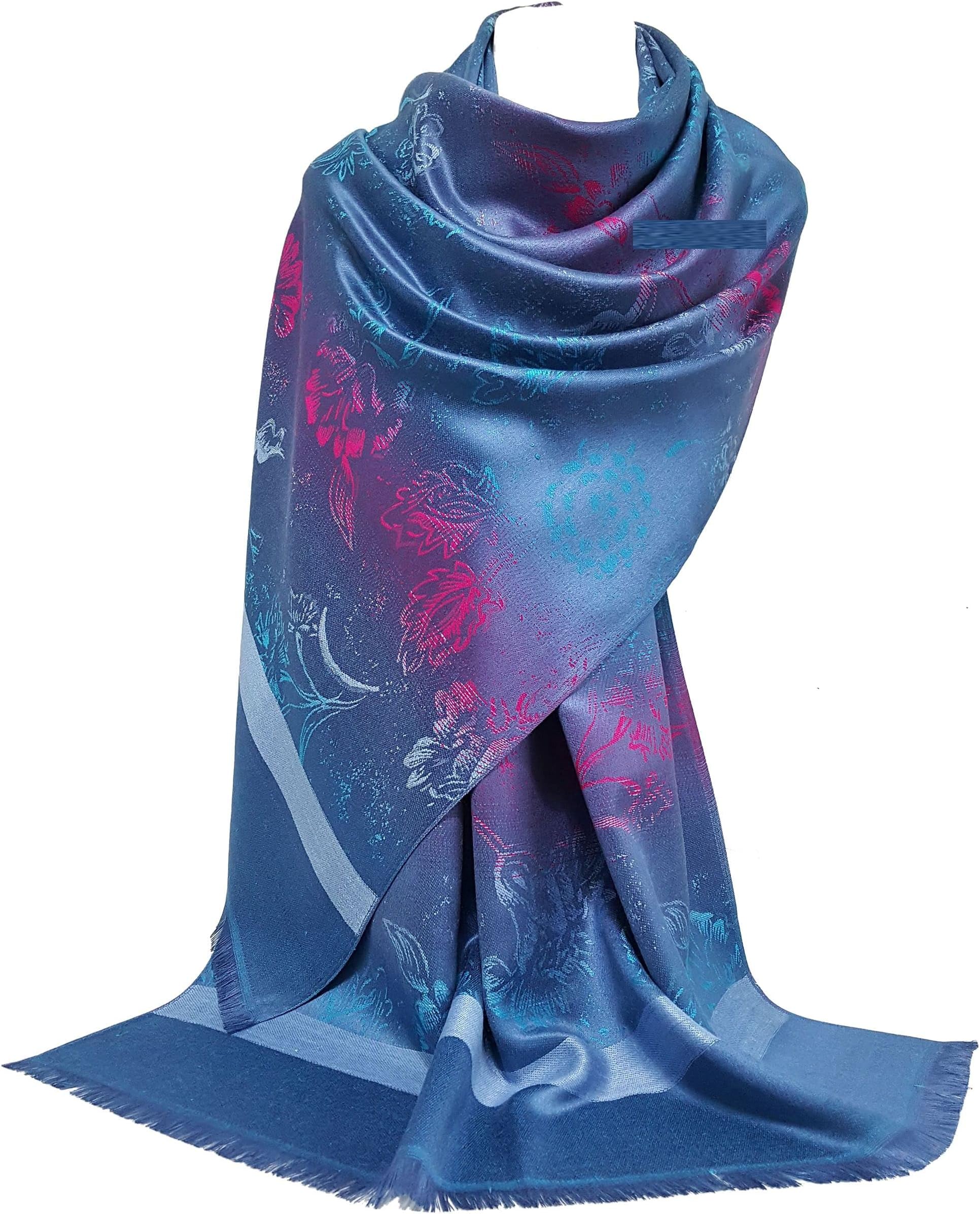 GFMPashmina Style Scarf Shawl - Floral, Snake skin, Leopard, Rope Designs (FRL5)