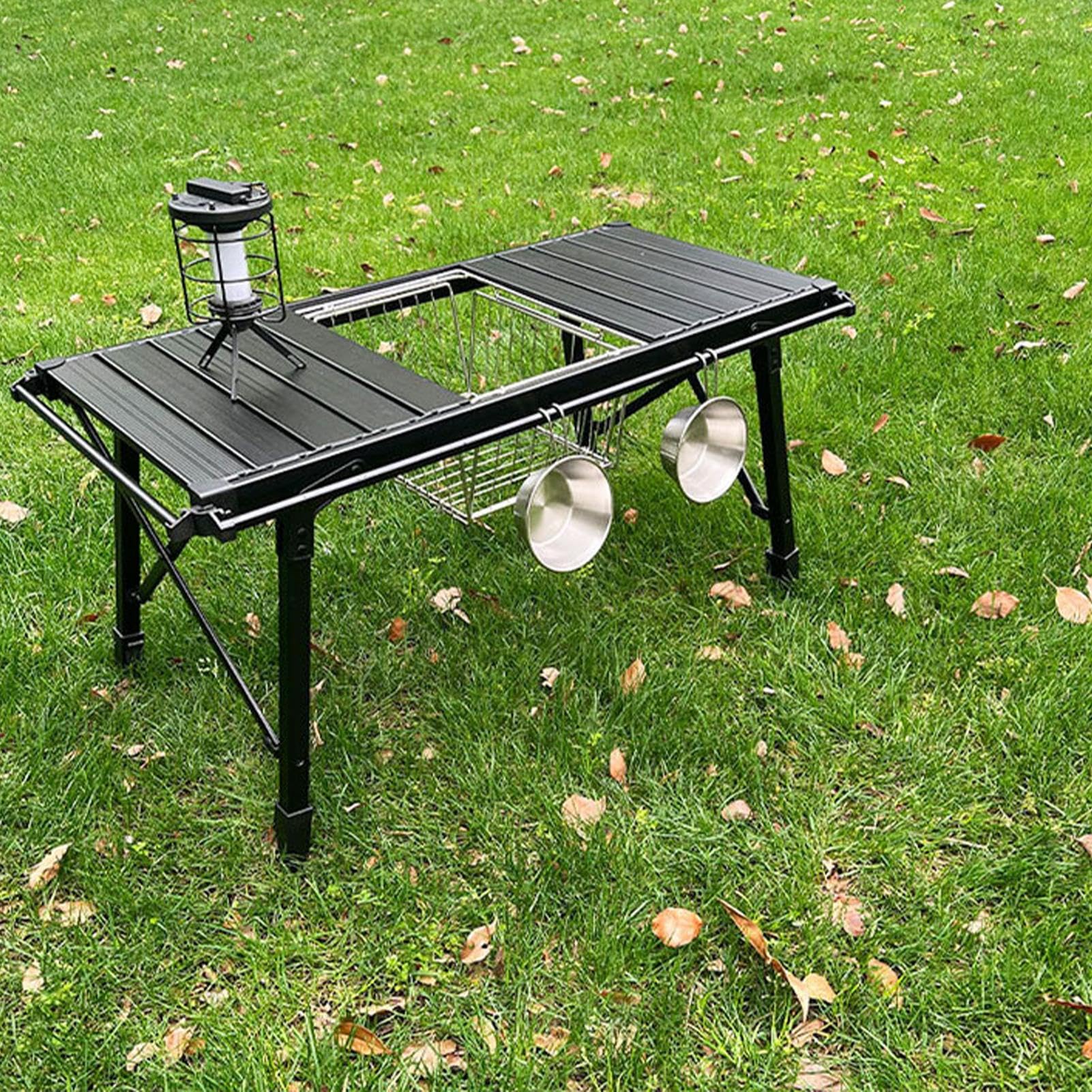 Cesta de mesa de acero inoxidable, cesta de almacenamiento plegable Cesta | Cesta escurridora de Mesa Cesta para Lavado de Verduras para Picnic, Barbacoa, Pl