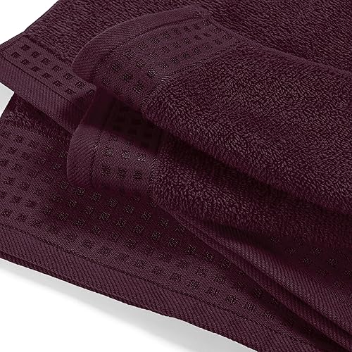 Vista 68 de GLAMBURG Juego de 6 toallas de 100% algodón ultra suave, contiene 2 toallas de baño de 28 x 55 pulgadas, 2 toallas de mano de 16 x 24 pulgadas y 2