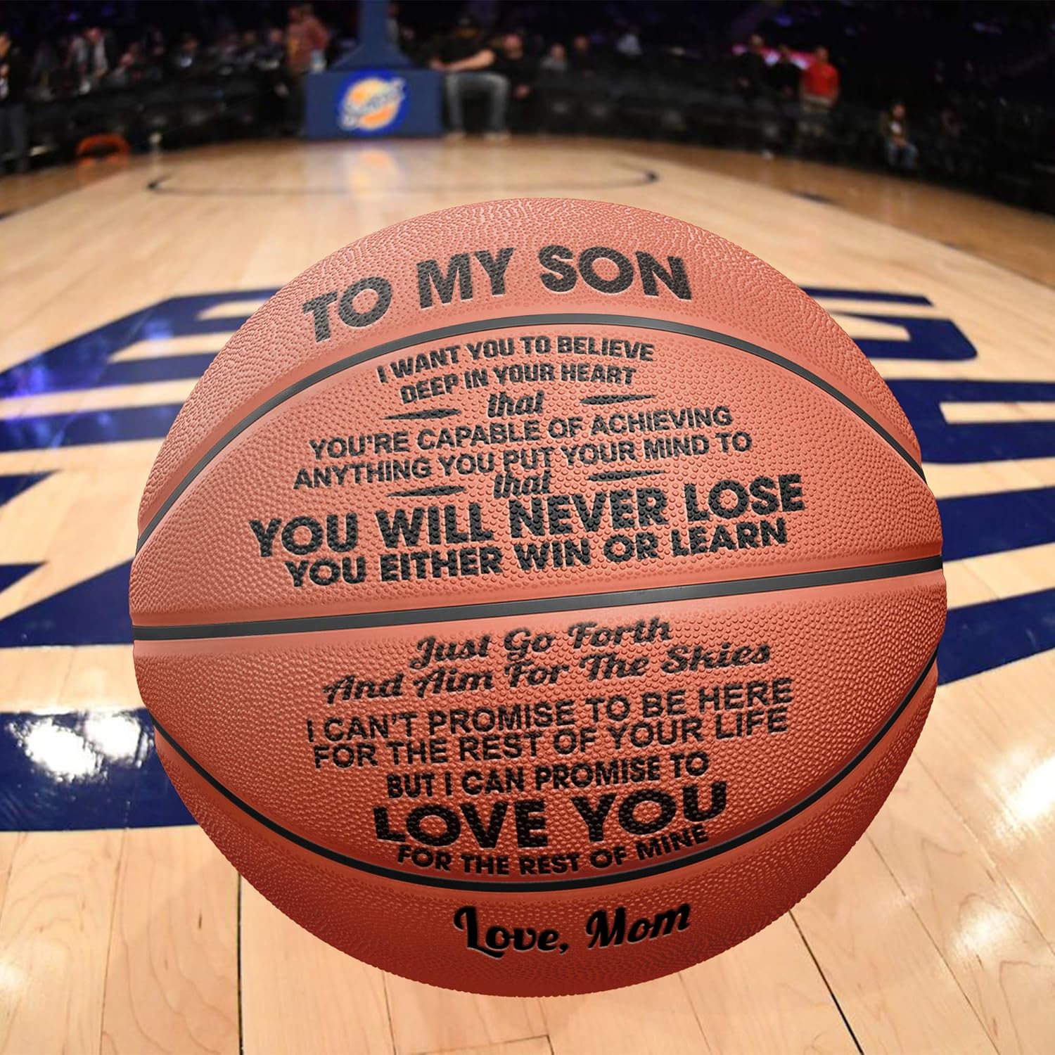 GadgetsTalk Engraved Basketball Gift - Unique Gifts for Son from MOM - You Will Never Lose - from MOM : Sports & Outdoors