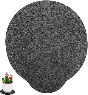 LALAFINA プランター コースター フェルト 6個 プランター受け皿 丸型 吸水コースター 3サイズ 両面使用可能 植木鉢 観葉植物用 鉢底 水はね防止 家具保護 多目的