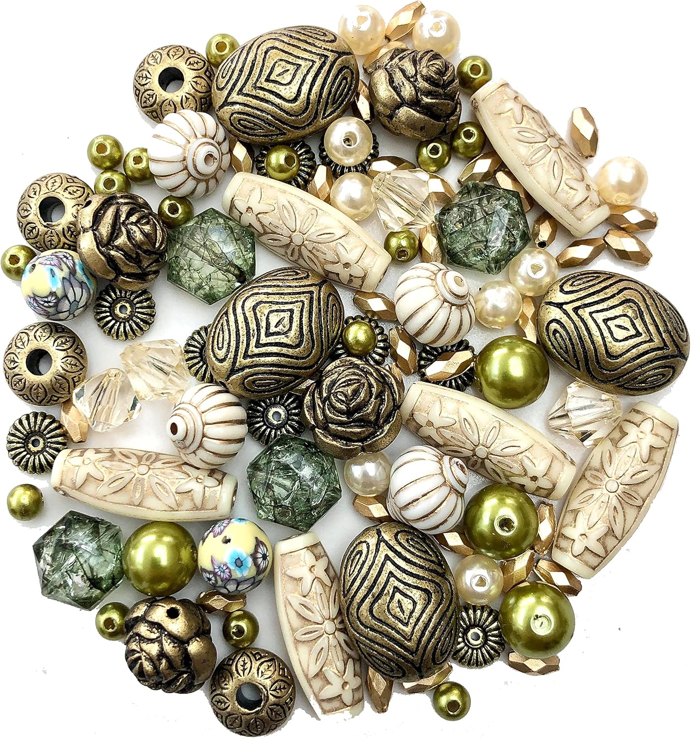 x 2 Packs of Green & Purple Mixed Acrylic Jewellery Making Beads…, Green,Purple - Image 4
