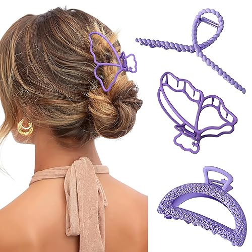 Pinzas para el cabello grandes antideslizantes para el cabello, abrazadera de garra mate, pasadores de agarre fuerte para mujeres y niñas con