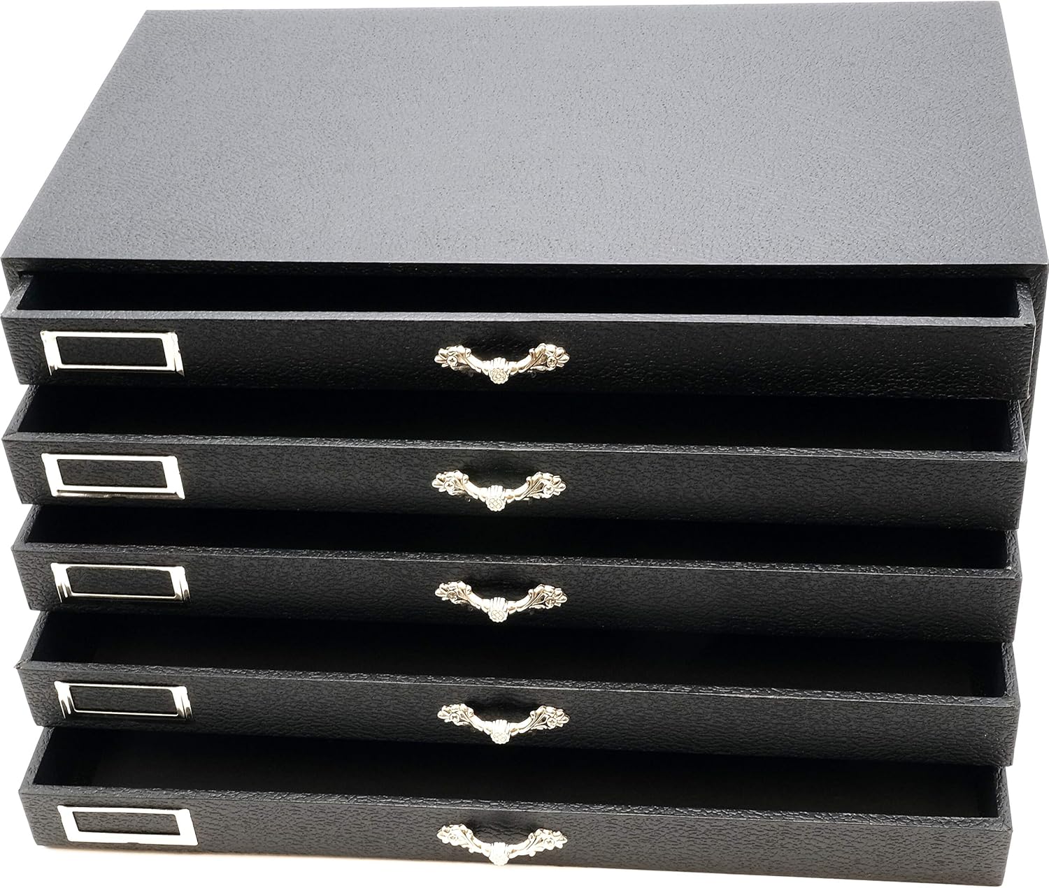 5 Drawer Jewelry Organizer Storage Display Case Box w/Inserts