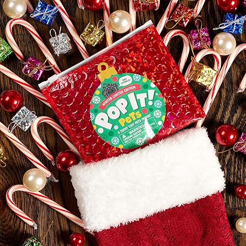 Miniatura 5 de Pop It! Pets Winter Limited Edition – Bolsa misteriosa navideña – 5 nuevas mascotas en cada bolsa – Mini coleccionables – Perfecto relleno de