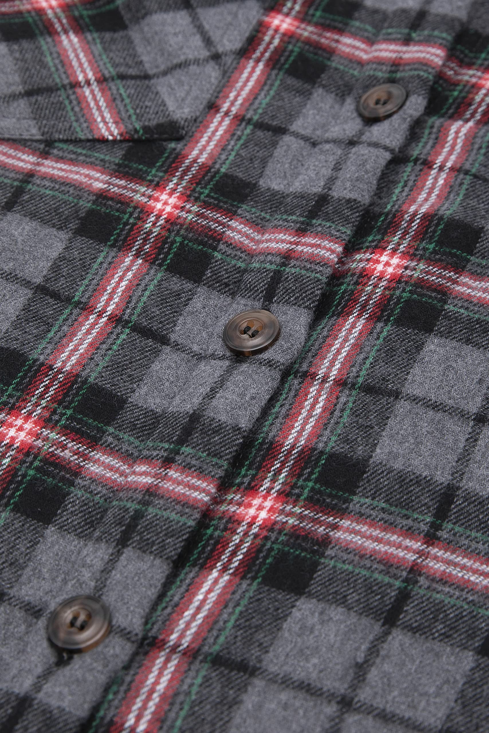 ZENTHACE Damen-Sherpa-Fleece-Futterte Plaid-Flannel-Jacke, Knopfverschluss-Flannel-Hemdjacke (Vollständige Sherpa-Futterung)