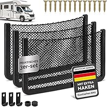 Vicera Storage Net for Motorhome with Frame, Pack of 3, Sturdy Storage Net for Camper, Luggage Net for Order in the Car