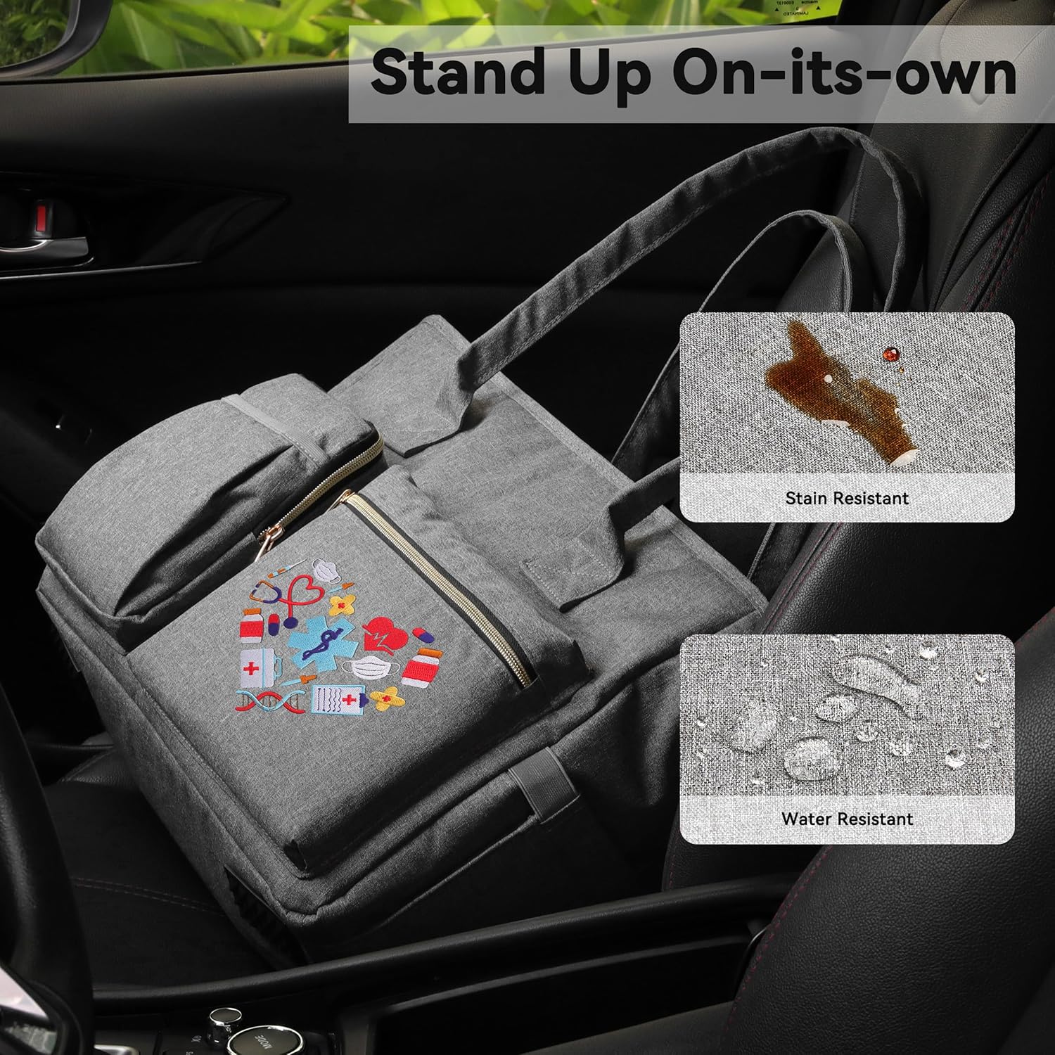 Nurse Bag - Large 17'' Tote for Work & Nursing School Essentials - Image 6