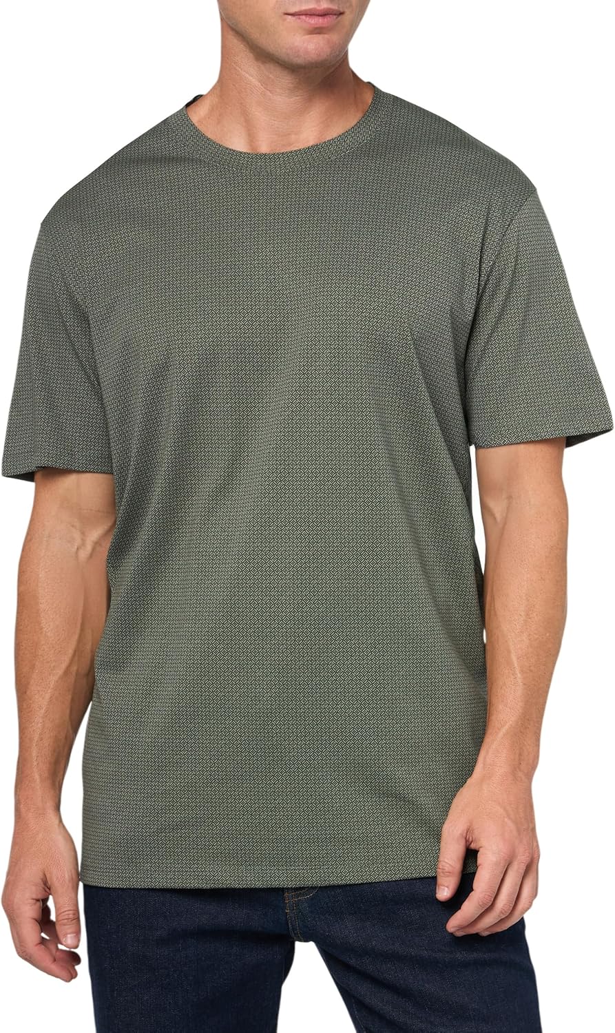 A|X ARMANI EXCHANGE Men's All Over Micro Swiss Dot Print Regular Fit Tee