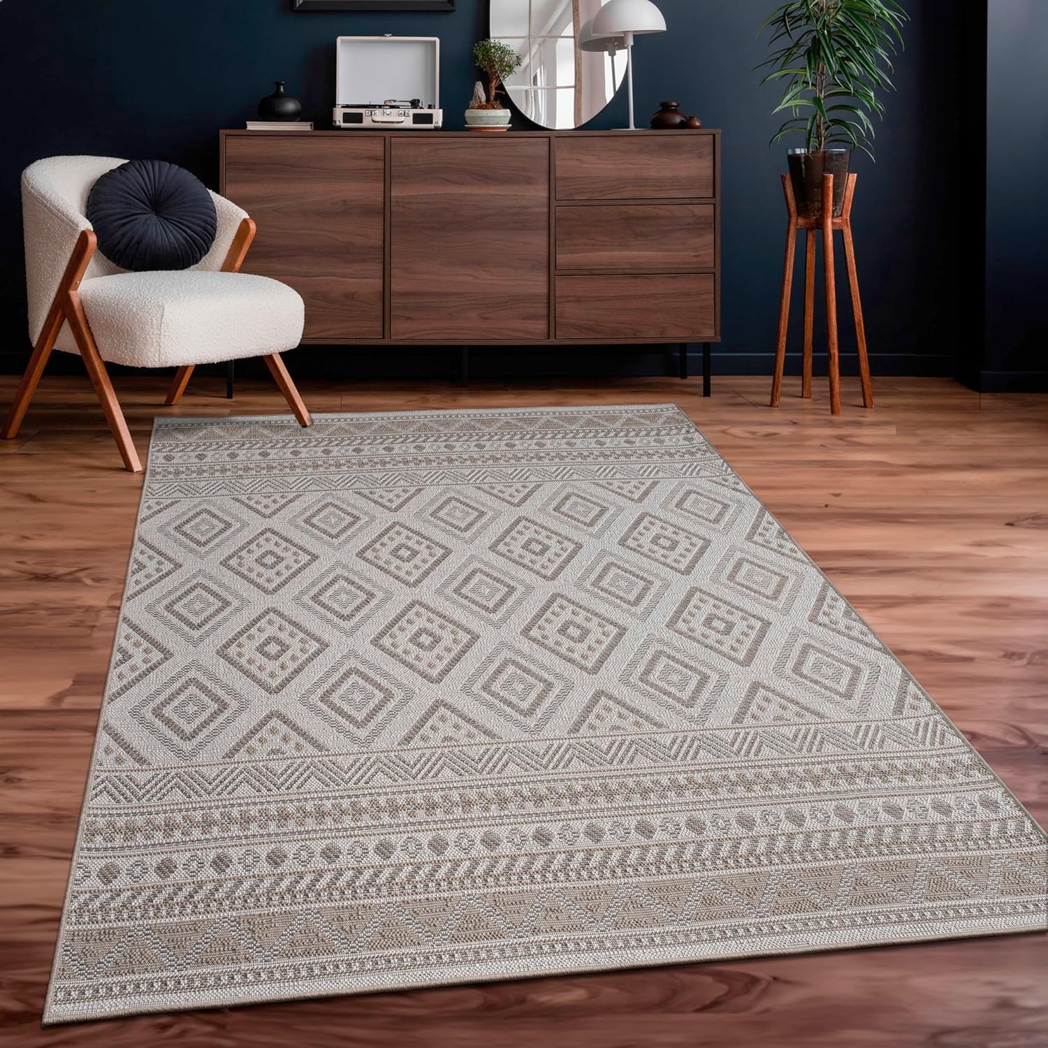 Die besten wetterfesten Teppiche für Innen und Außen: Ein Überblick 45 Paco Home Boho In-&Outdoor Teppich 60x100 Beige