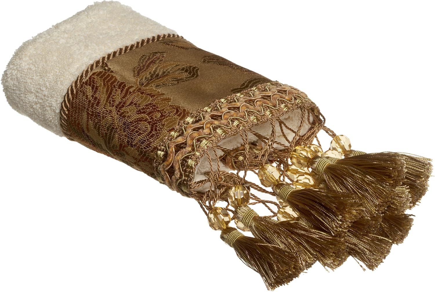 Croscill Harvest Manor Embellished Finger Tip Towel, Gold
