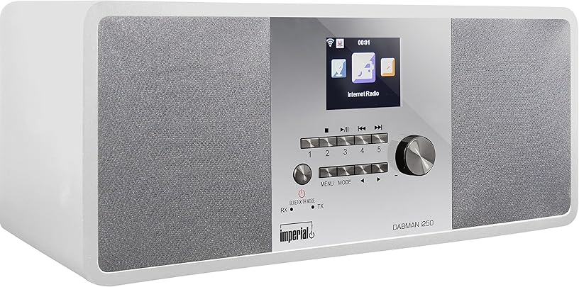 Imperial Dabman i250 nbsp Internet DAB Radio  stereo Sound  Bluetooth  Internet DAB   DAB FM  WLAN  LAN  USB  AUX IN  Line Out  uscita cuffie  alimentatore rete incluso 