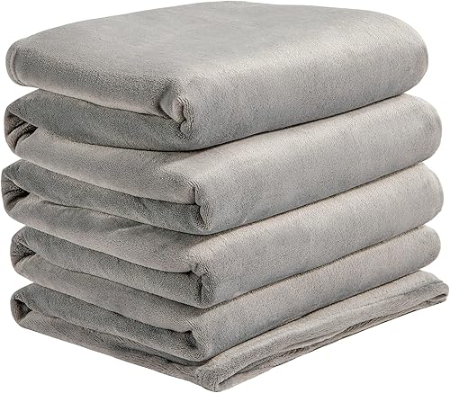 Miniatura 120 de BEDELITE Fleece Blanket White Throw Blanket for Couch & Bed, Luxury Plush Cozy Fuzzy Blanket 50" x 60", Super Soft Warm Lightweight Throw Blanket