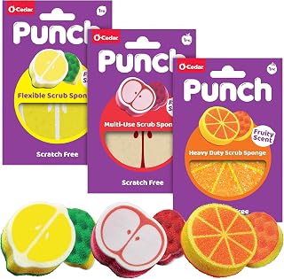 O-Cedar Punch Scrub Sponge Variety Pack, 3 Count