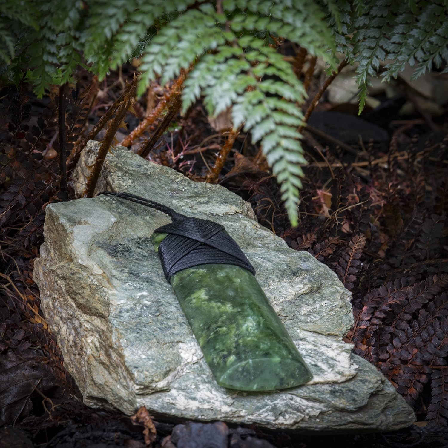 100% New Zealand Jade Necklace for Men and Women, Hand Carved Maori Inspired Jade Pendant for Men With Black Adjustable Cord, New Zealand Pounamu Green Stone Necklace, Toki... - Image 3