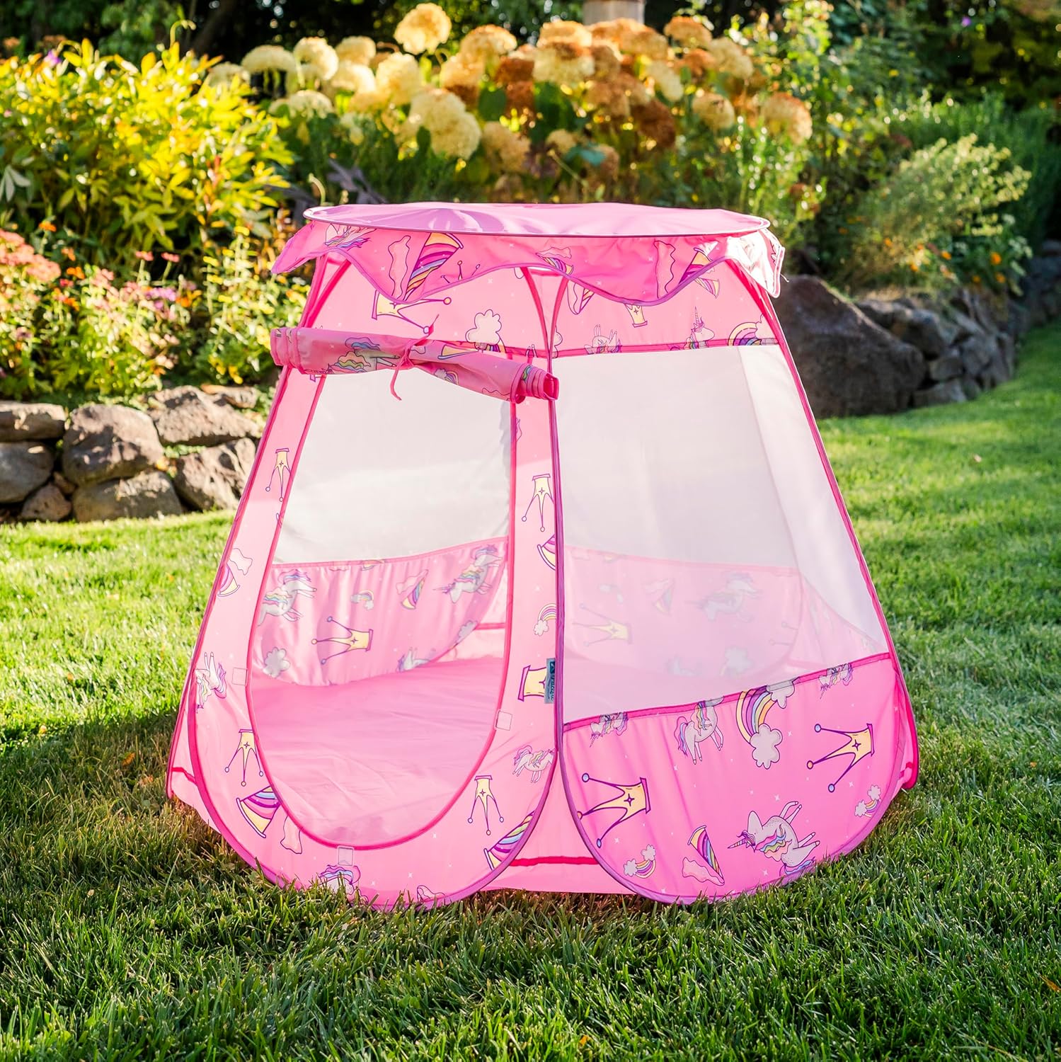 Pacific Play Tents Princess Castle Pop-Up Tent (60660) - Indoor/Outdoor Pop-up Playhouse for Toddler & Kids Easy Setup
