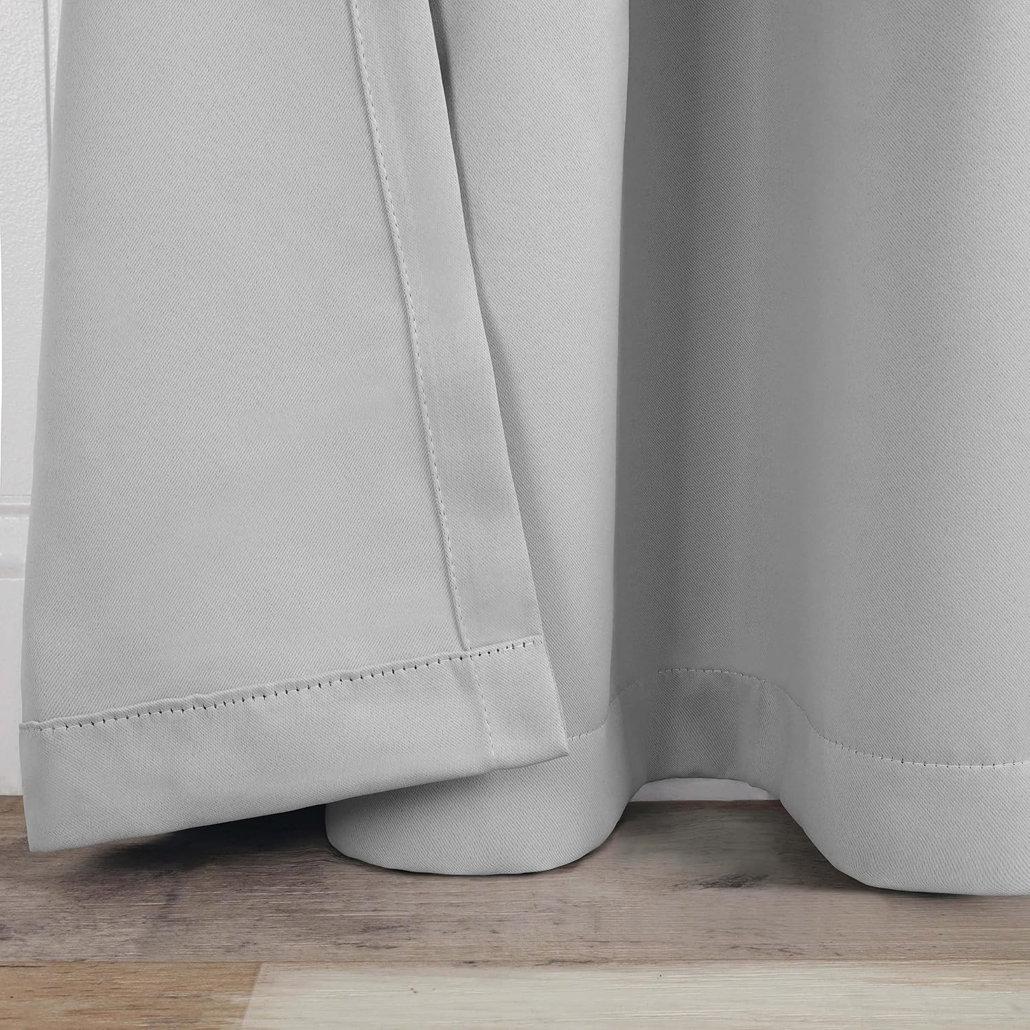 Superior Blackout Curtains, Room Darkening, Bedroom, Drapes, Kitchen, Living Room Window Accents, Sun Blocking, Thermal, 2 Pack, Rod Pocket, Solid Blackout Curtains, Set of 2, 26" x 63", Marshmellow