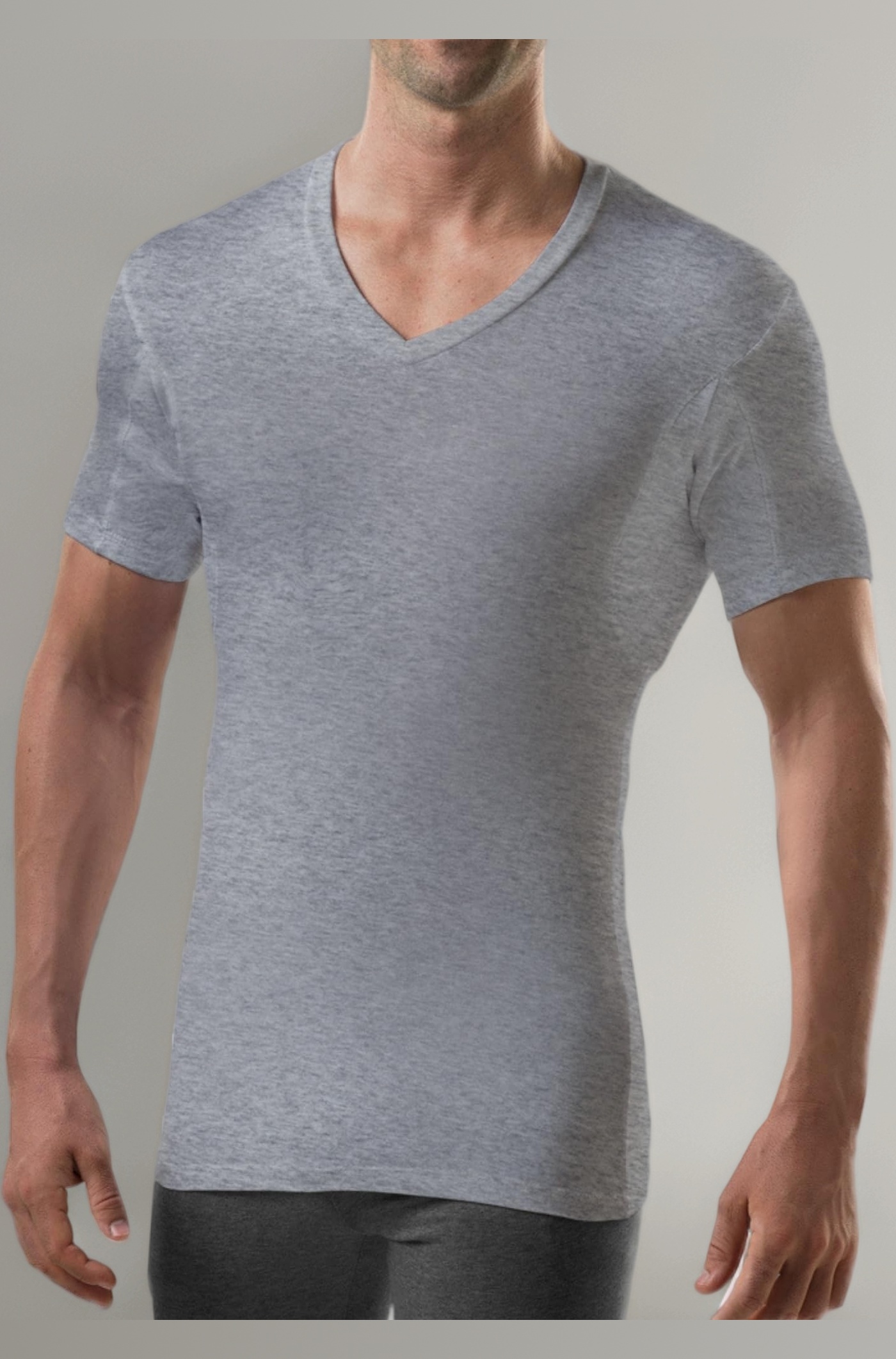Men's Sweatproof Undershirt | Slim Fit V Neck T-Shirt with Underarm Sweat Pads | Aluminum-Free Alternative
