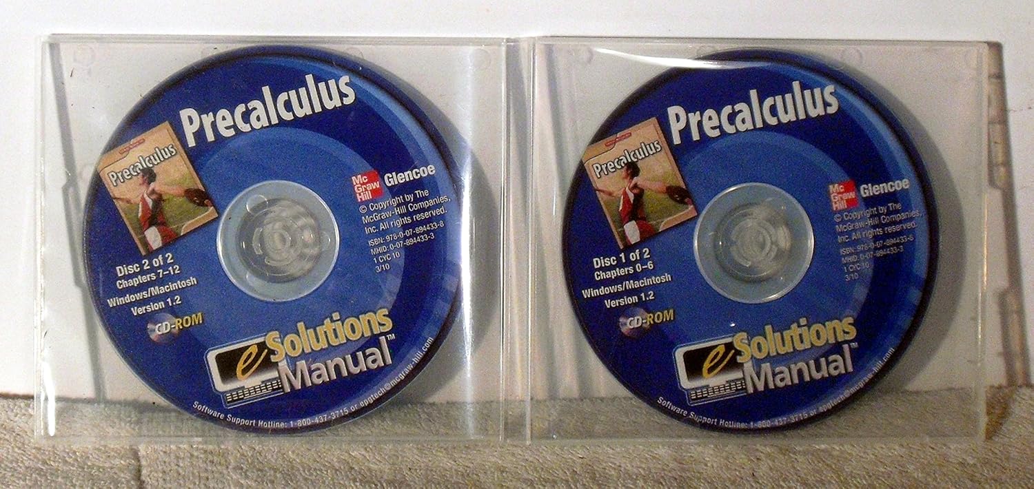Amazon.com: Mcgraw-Hill Glencoe Precalculus Solutions Manual Cd-rom