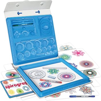 World Brands Spirograph Deluxe Set, Kit Dibujo, Manualidades, Plantillas para Pintar, Mosaicos Infantiles, Aprender A Dibujar, Regalos para Niños (80977)