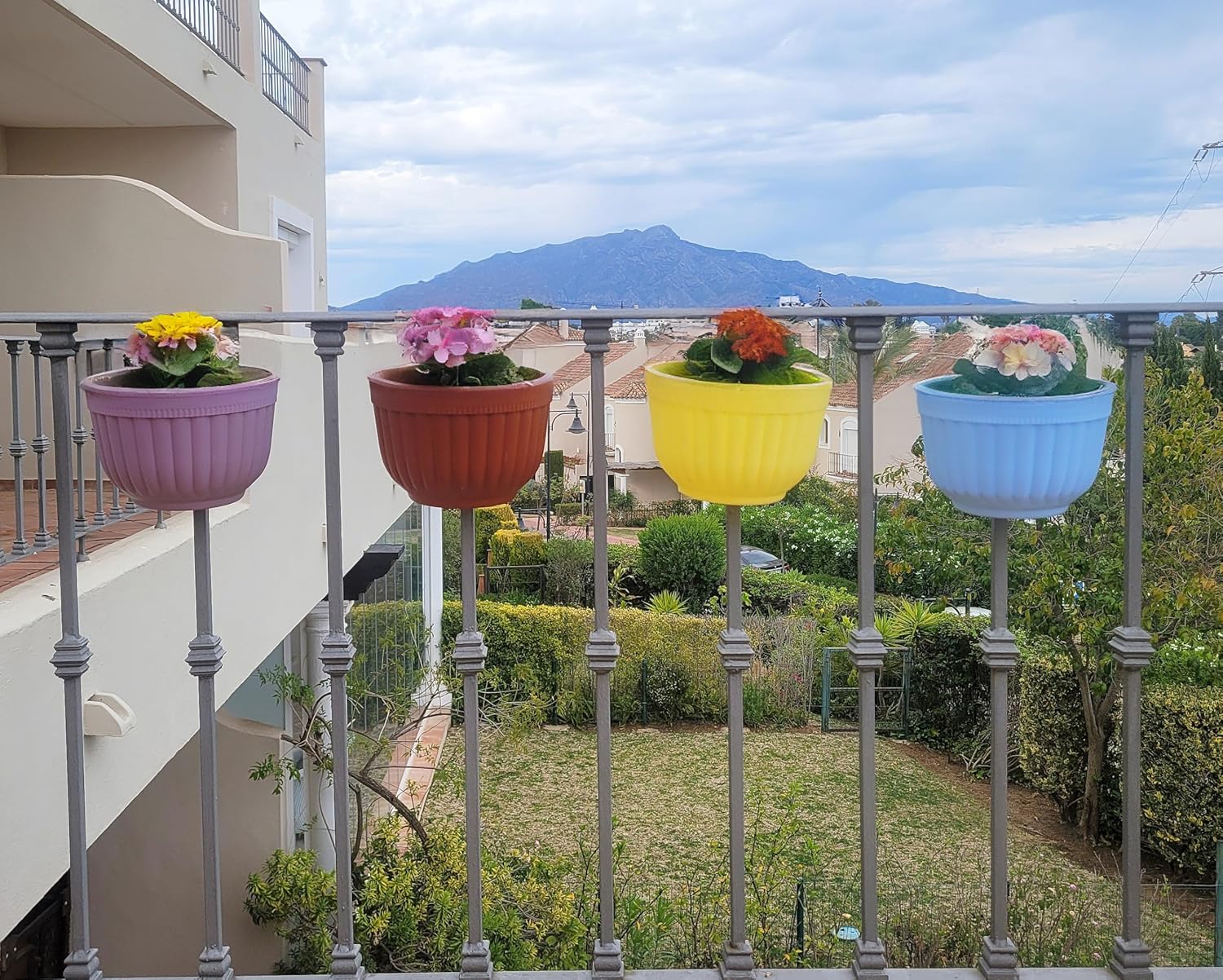 ShoppeWatch Wall Vases for Flowers 8 Pack with Hooks | Wall Planters for Outdoor Plants | Indoor Wall Planter | Wall Pots for Plants | Wall Hanging Planters | Self Watering Wall Mounted Planters PL63