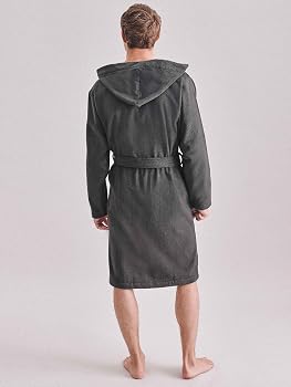 Produktbild von SIEGENTHAL Herren Bademantel Aus 100% Baumwolle - Flauschiger Frottee Mit Kapuze