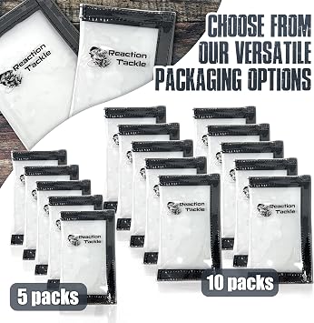 Reaction Tackle Lure Wraps, Clear PVC Fishing Lure Covers with Hook and Loop Closure, Protect Treble Hooks and Prevent Tangles, Tackle Storage, Small 10-Pack