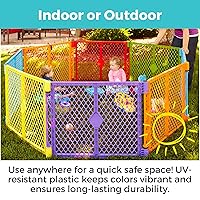 Vista 5 de Toddleroo by North States - Superyard Colorplay Baby Play Yard: Freestanding 8 Panel Baby Playpen - Indoor or Outdoor Use - Made in USA - Encloses