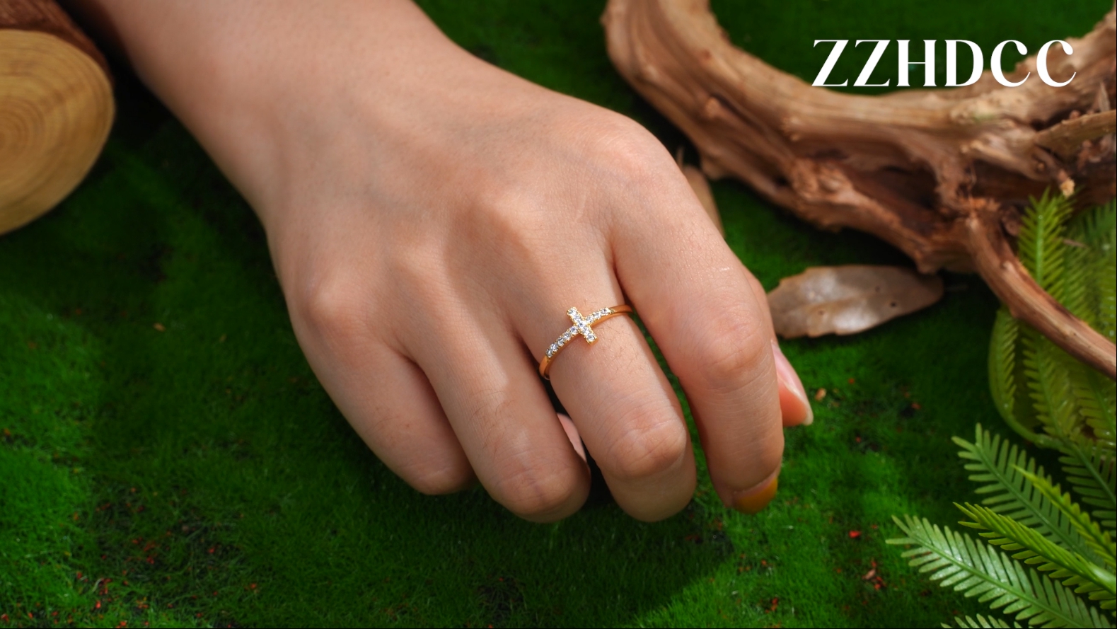 Amazon.com: ZZHDCC 18K Gold Plated Cross Ring 925 Sterling Silver