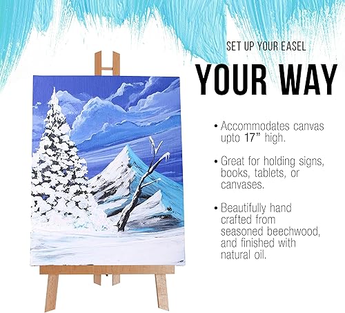 Miniatura 4 de US Art Supply caballete de artista marco en A de exhibición con tabla grande de 18" (paquete de 1)