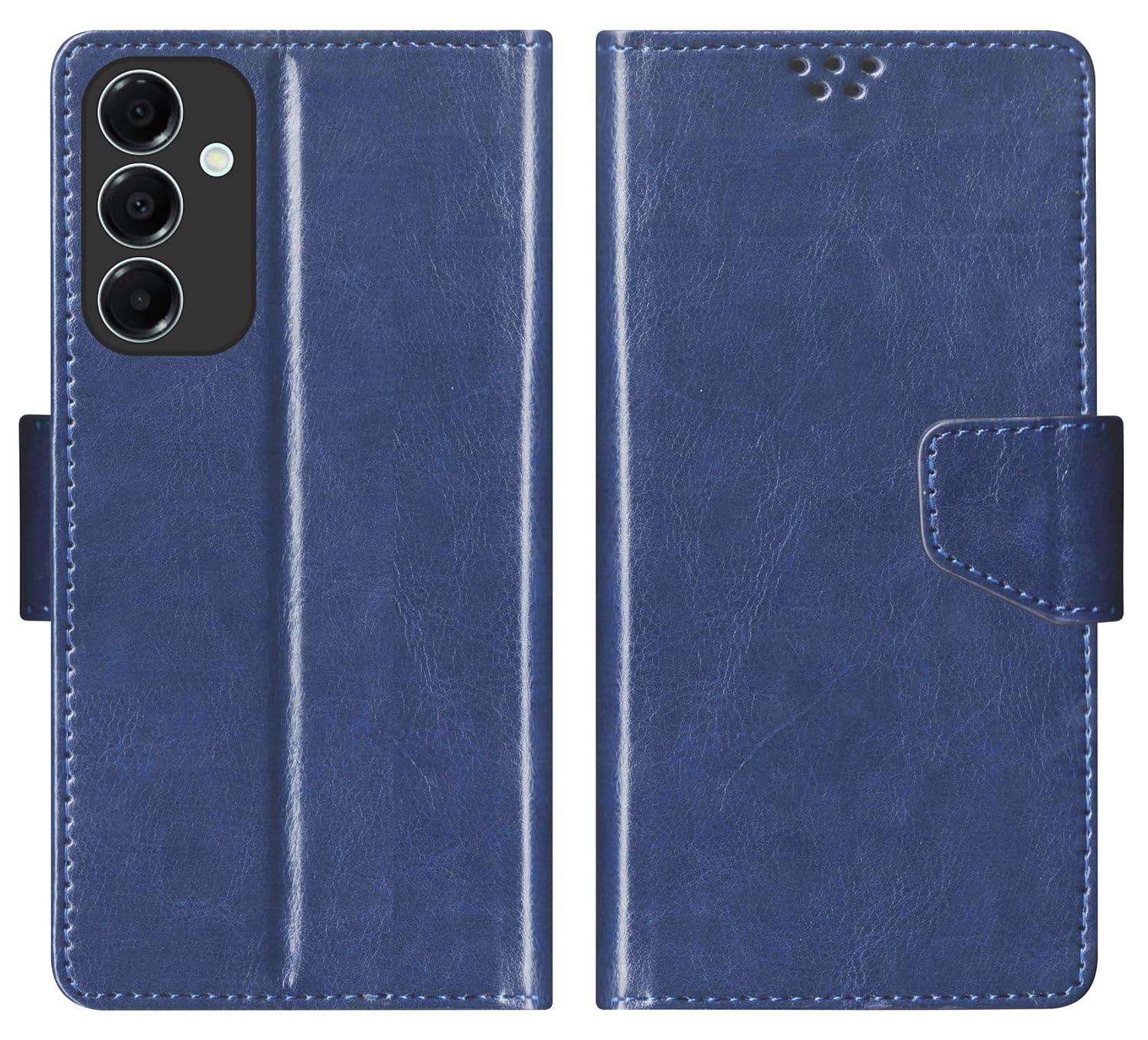 SBMS Flip Cover for Samsung Galaxy A17 5G / Samsung F17 5G / Samsung M17 5G Back Cover Case with Magnatic Closure | Inbuilt Stand | Card & Money Pocket (Blue)