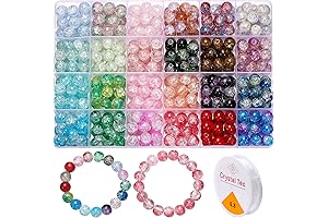 St.Kunkka 10mm Glass Beads for Jewelry Making