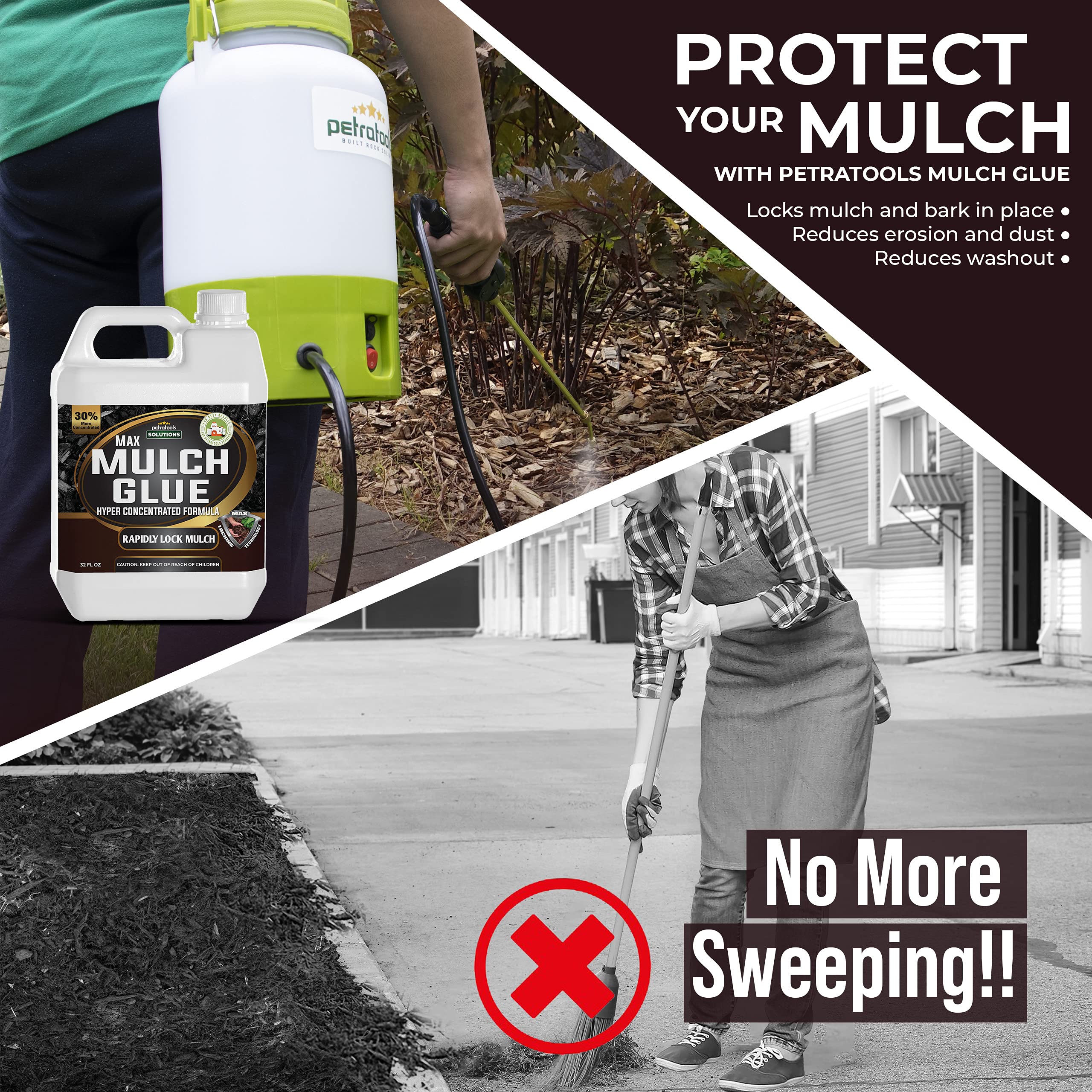 Buy PetraTools Mulch Glue, Mulch Binder Glue, Small Gravel Binder