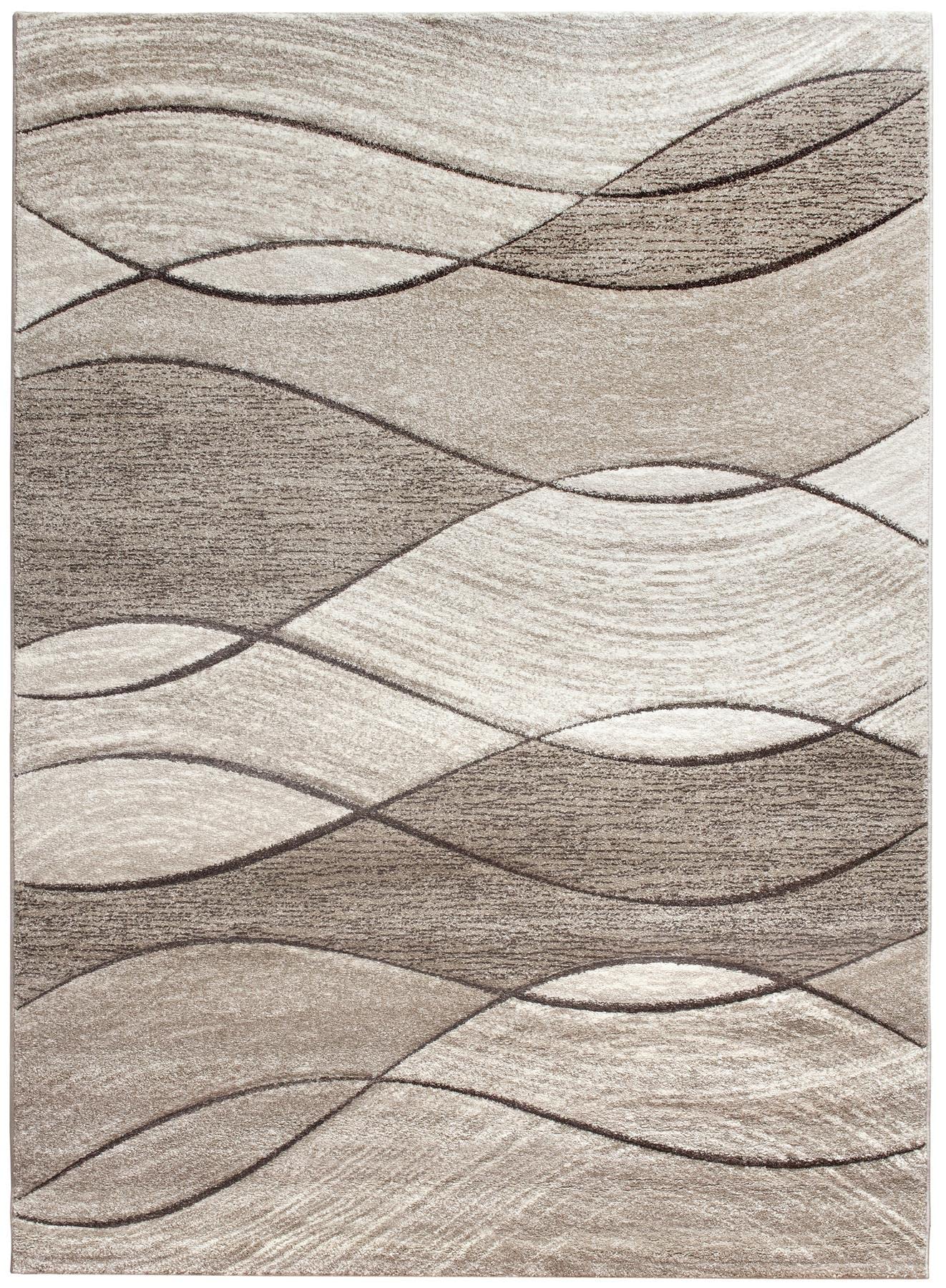 SrS Rugs® Impulse - Area Rug for Living Room, Bedroom, Hallway Runner Rug - Abstract Geometric Design - Provides Home with Comfort and Warmth (Beige, 67cm x 120cm) — image 1
