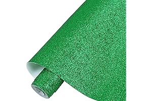 Green Glitter Faux Leather Roll