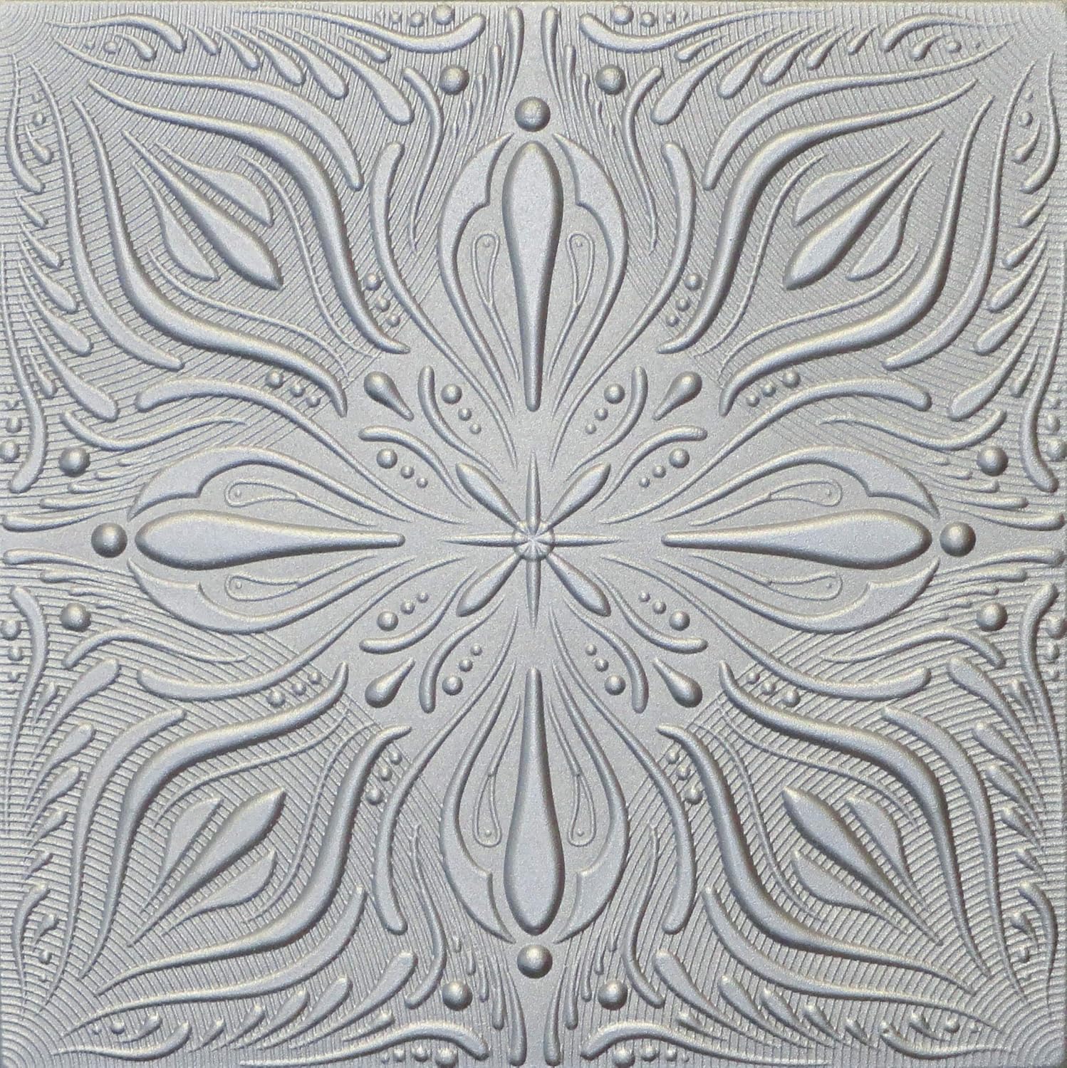 R9 Silver 20x20 Amazing Styrofoam Tin Look Ceiling Tiles